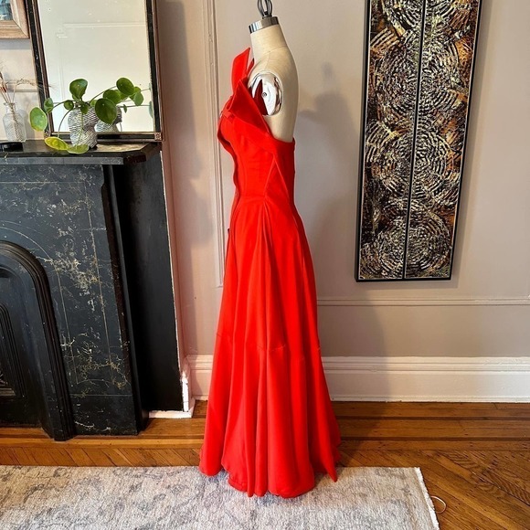 NWT Y2K YOHJI YAMAMOTO Formal Red Silk Gown - Spring Summer 2005 Collection - Picture 10 of 13